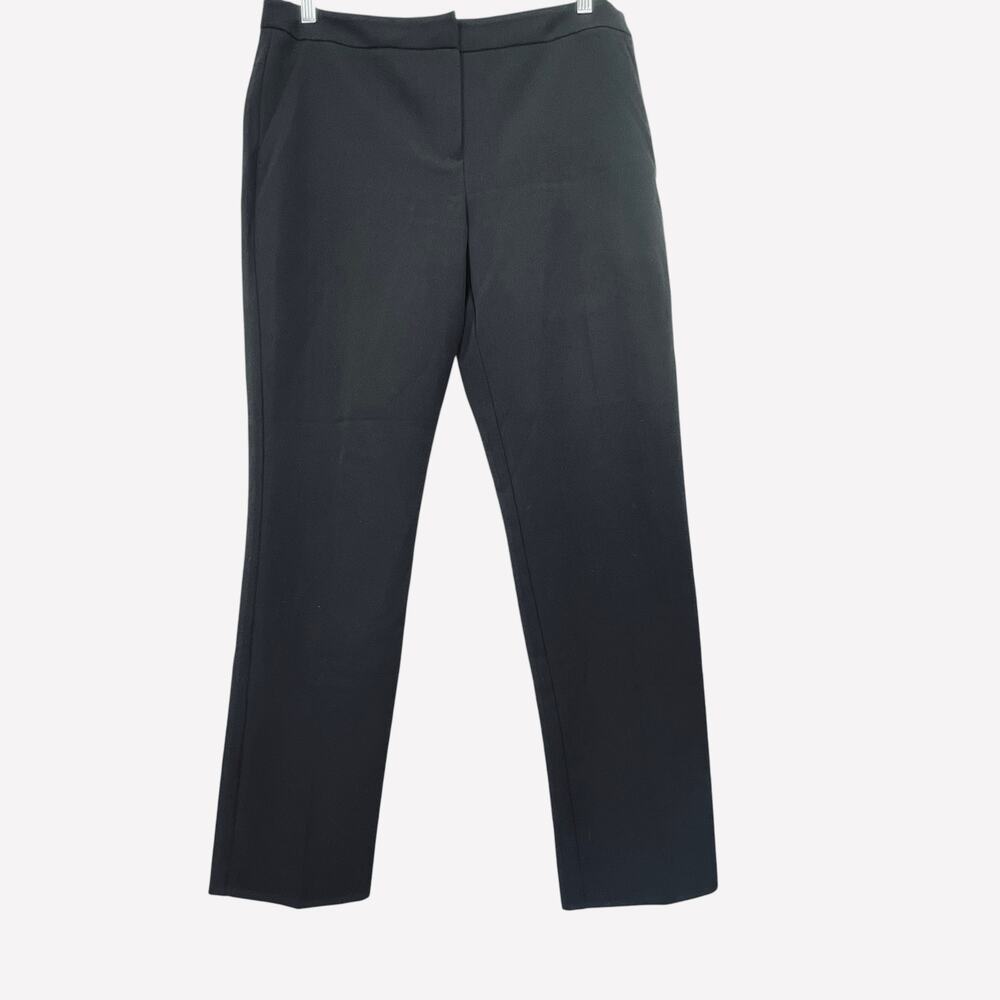 ADRIANNA PAPELL Black Flat Front Wide Leg Dress Pants 12   Office Meetings